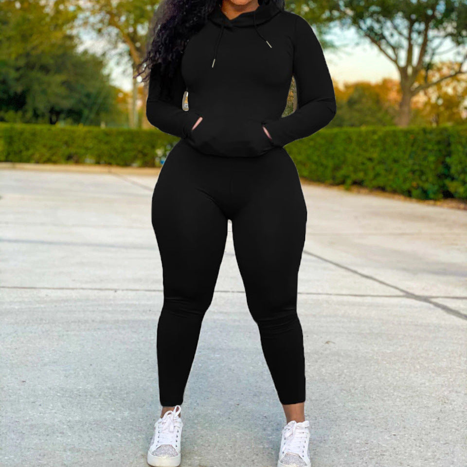 Two-piece pullover sweatpants set