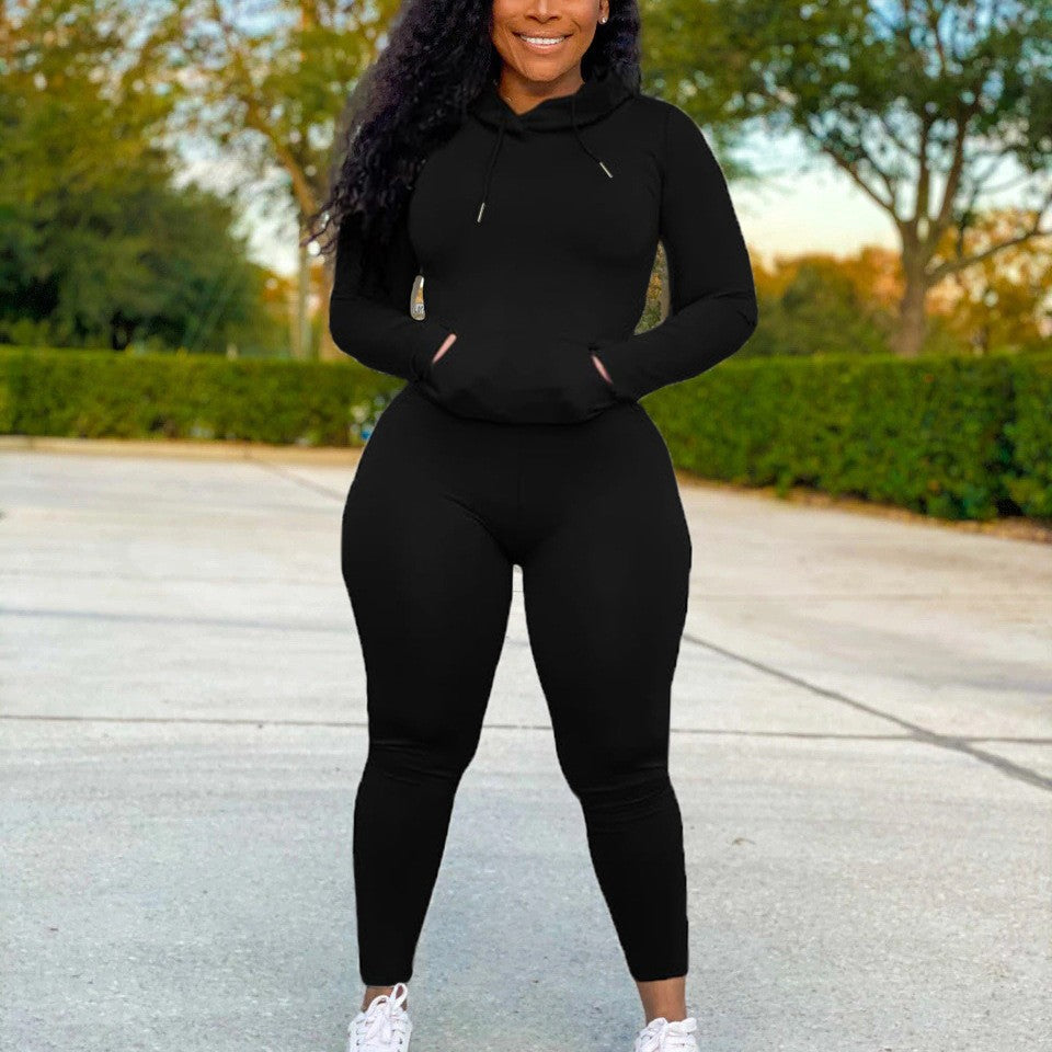 Two-piece pullover sweatpants set