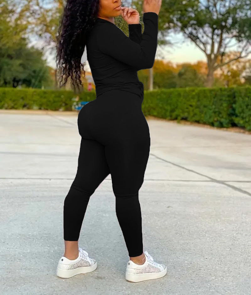 Two-piece pullover sweatpants set