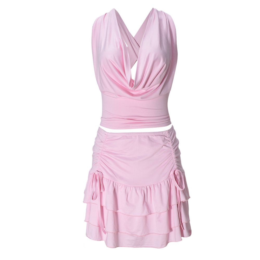 Two-piece short skirt set