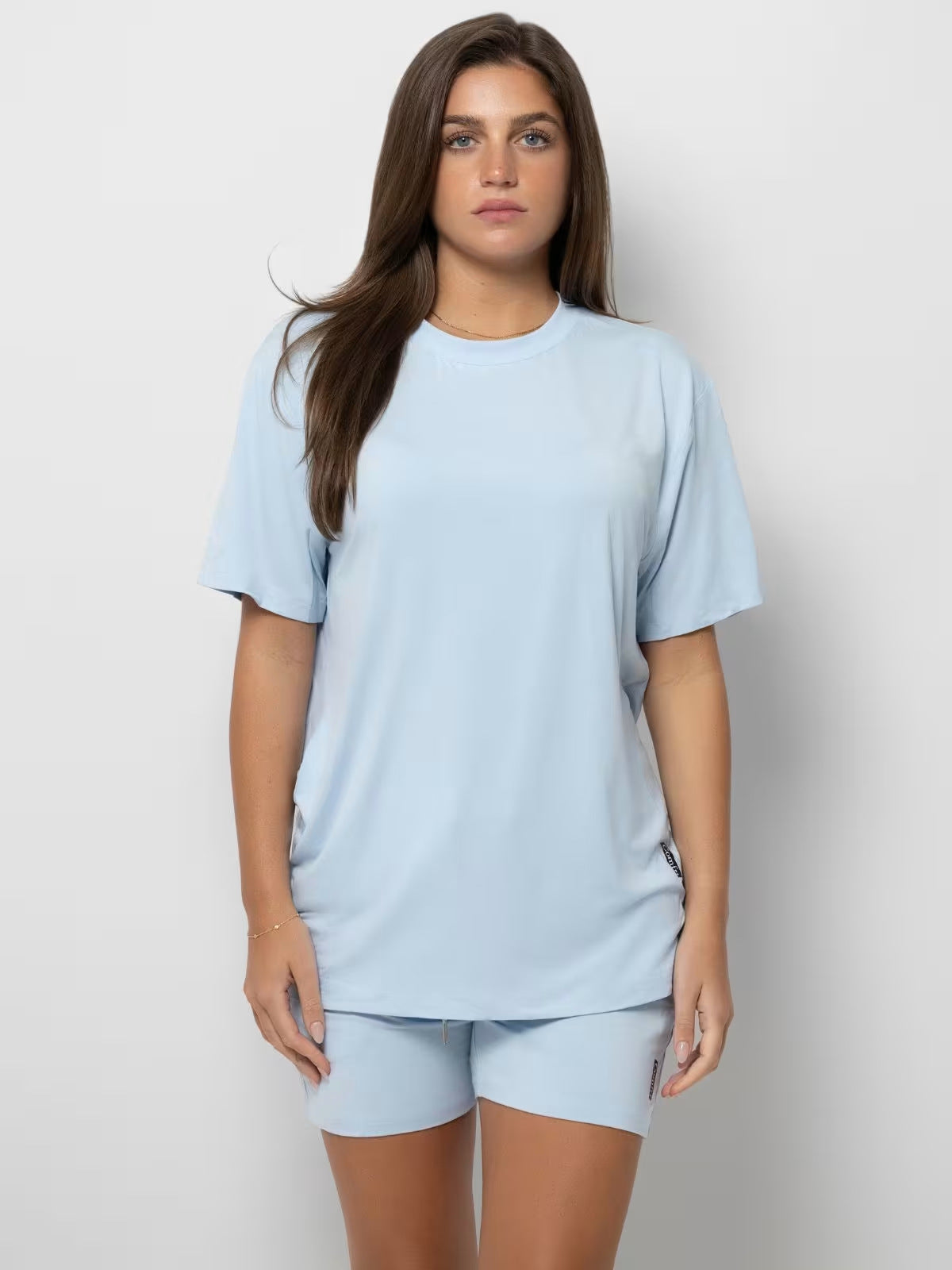 Two-piece short-sleeved home dress for ladies ‌