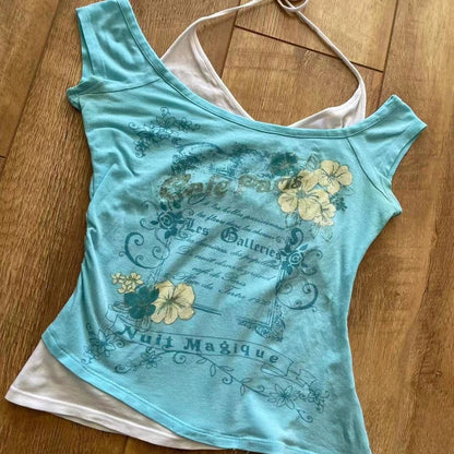 Two-Piece Short-Sleeved T-Shirt