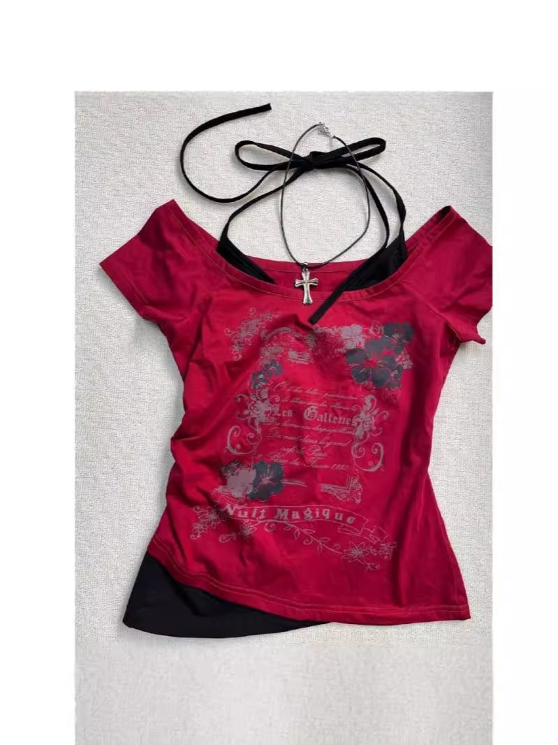 Two-Piece Short-Sleeved T-Shirt
