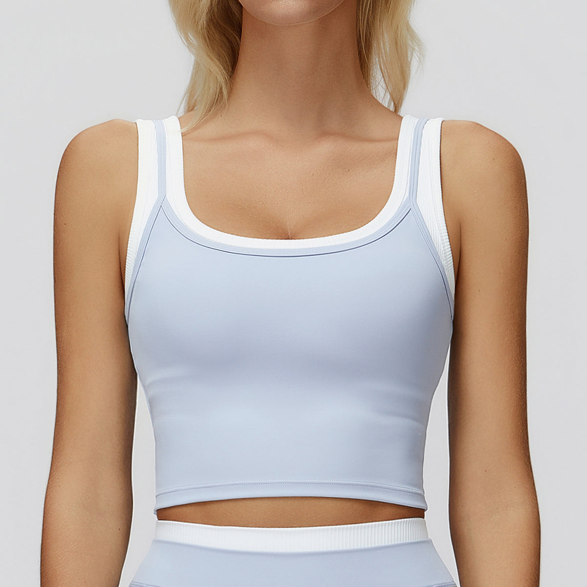Two-Piece Sports Bra Top with Nude Sensation Fabric
