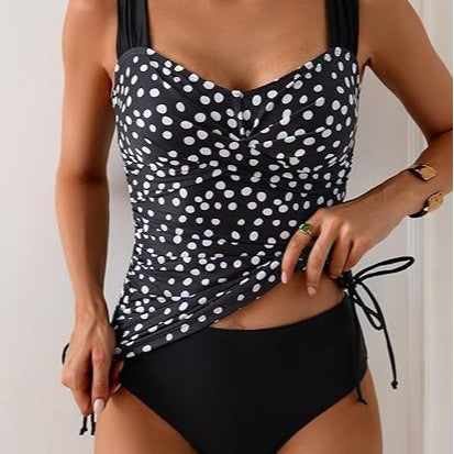 Two-Piece Women Swimwear Printed Strap Adjustable Swimsuits