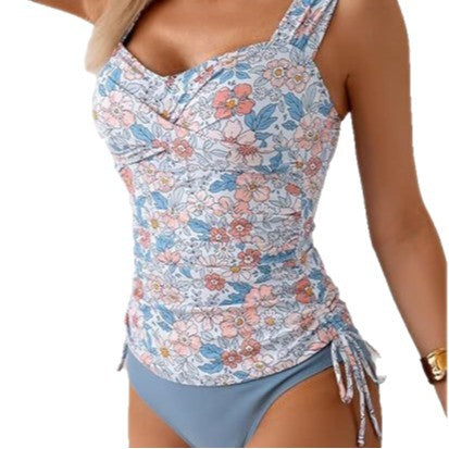 Two-Piece Women Swimwear Printed Strap Adjustable Swimsuits