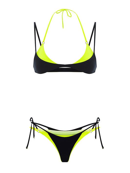 Two-Tone Bikini Swimsuit