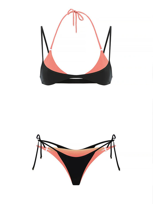 Two-Tone Bikini Swimsuit