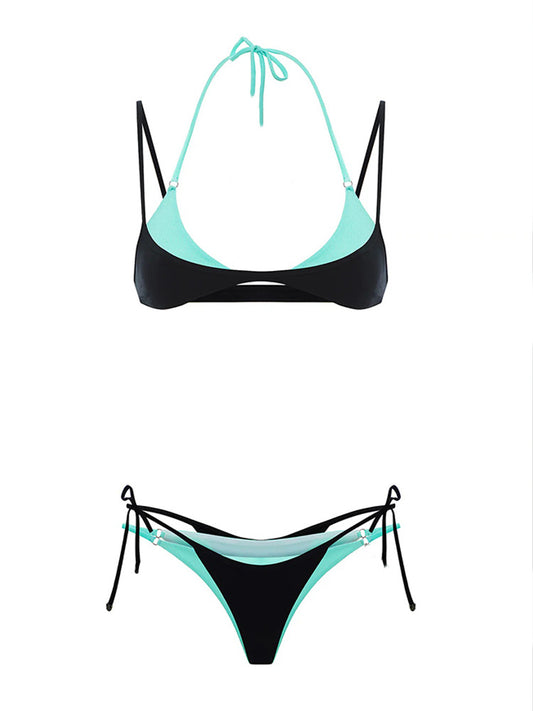 Two-Tone Bikini Swimsuit