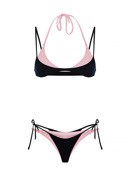 Two-Tone Bikini Swimsuit
