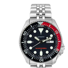 Black Frame Black Dial Steel Strap