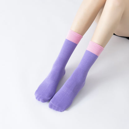 Two-Tone Stitching Yoga Socks Non-Slip Breathable