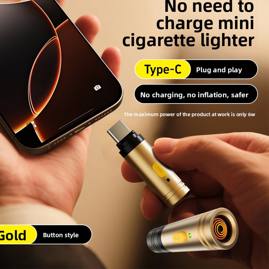 Type-C Rechargeable Portable Cigarette Lighter