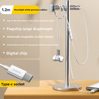 Type-C Wired In-Ear Headphones with Microphone