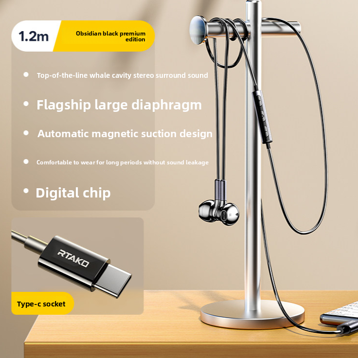 Type-C Wired In-Ear Headphones with Microphone