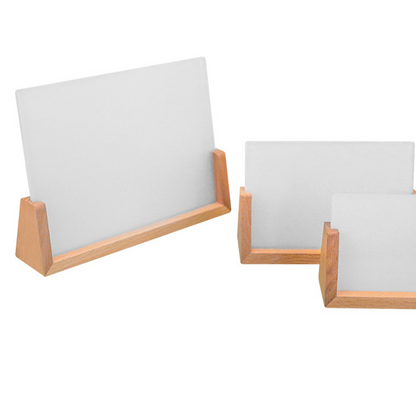 U-Shape Solid Wood Photo Frame Printable Tabletop Display