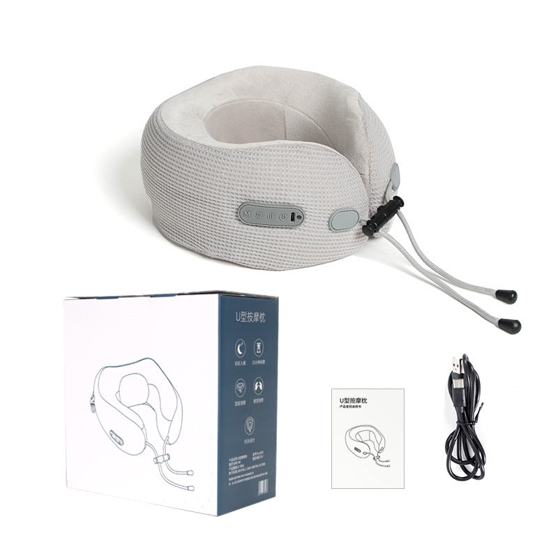 U-Shaped Neck and Shoulder Massage Pillow with Heat Therapy
