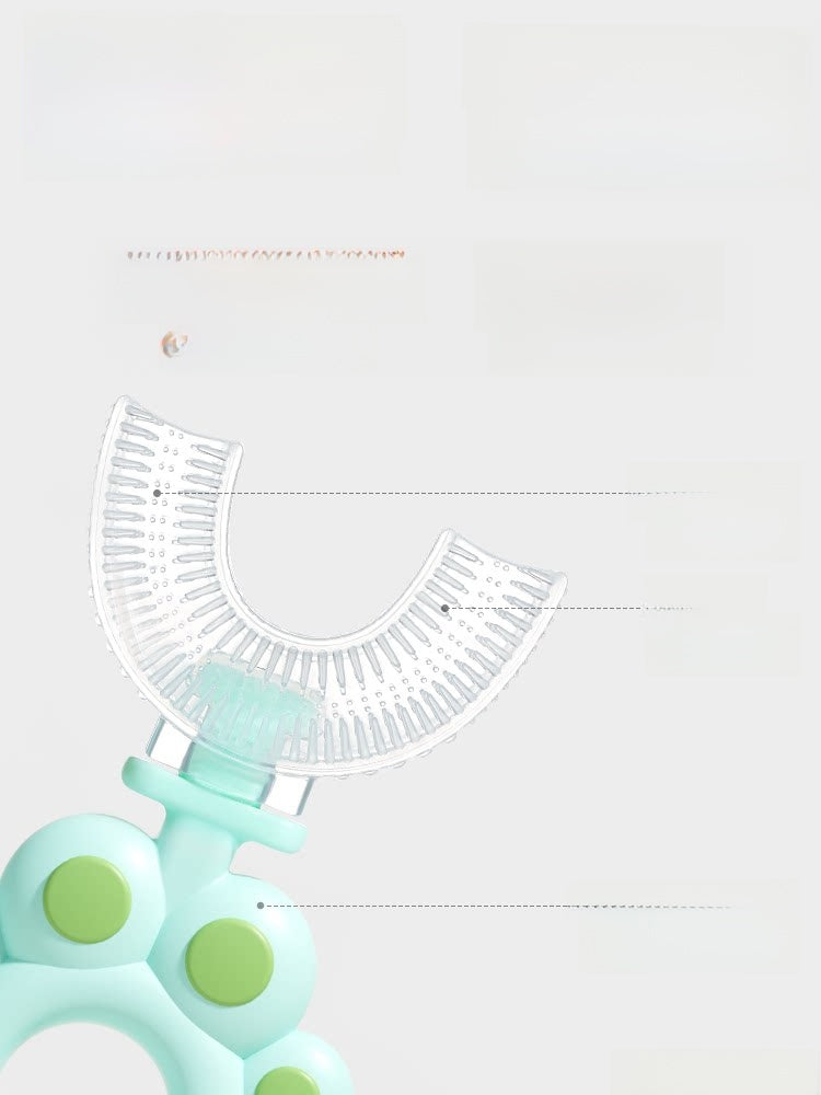 U-Shaped Silicone Children Training Toothbrush
