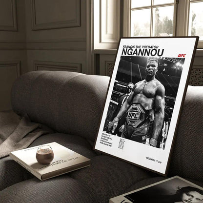 UFC poster of the fighting champion