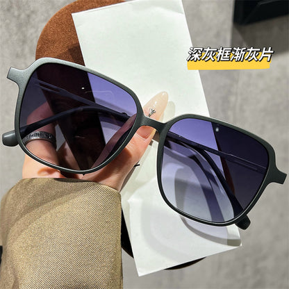 Ultra-light pure titanium plastic steel large-frame sunglasses