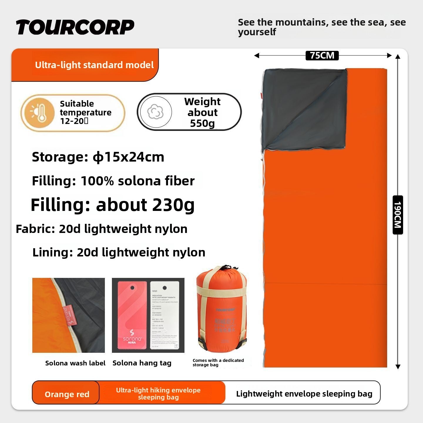 Ultra-Light Summer Sleeping Bag for Outdoor Camping