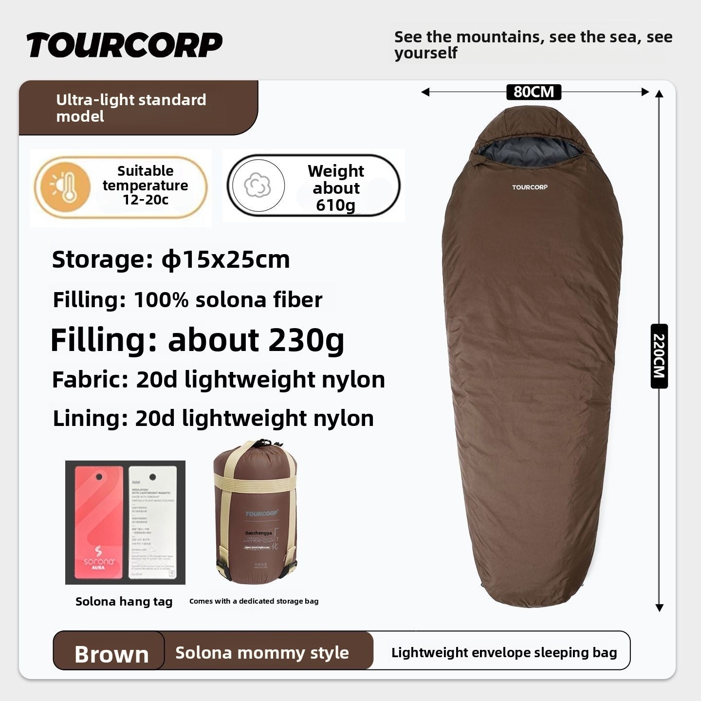 Ultra-Light Summer Sleeping Bag for Outdoor Camping