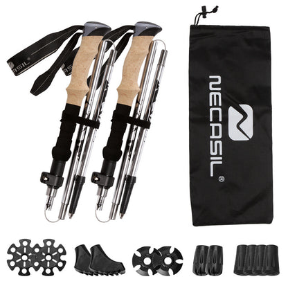 Ultra-light Telescopic Folding Trekking Poles for Outdoor Hiking