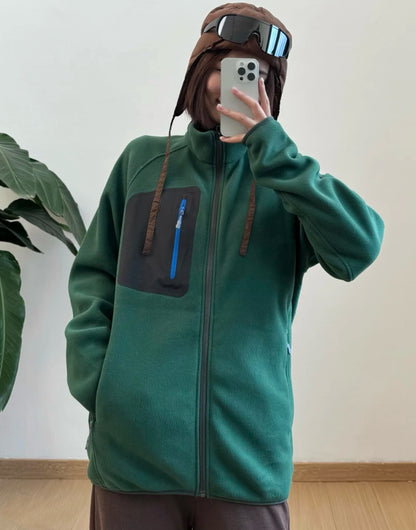 Ultra-Light Warm Fleece Stand Collar Jacket