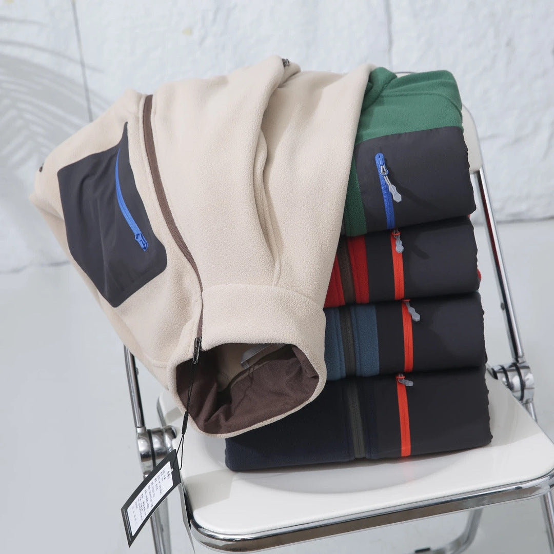 Ultra-Light Warm Fleece Stand Collar Jacket