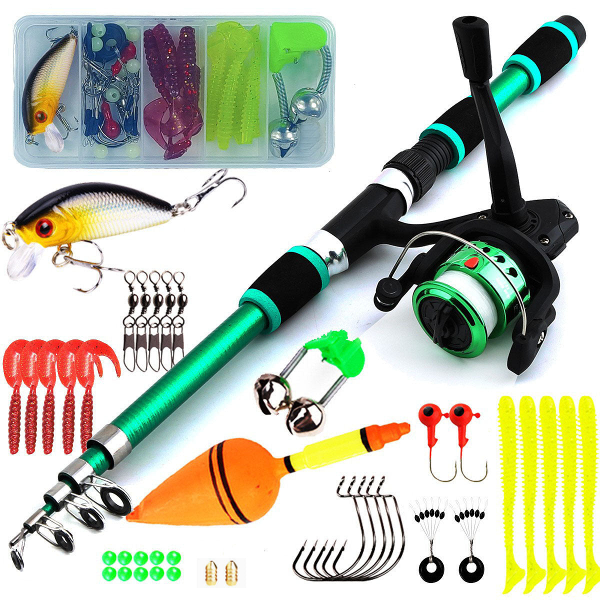 Ultra-short fishing rod wheel set for children