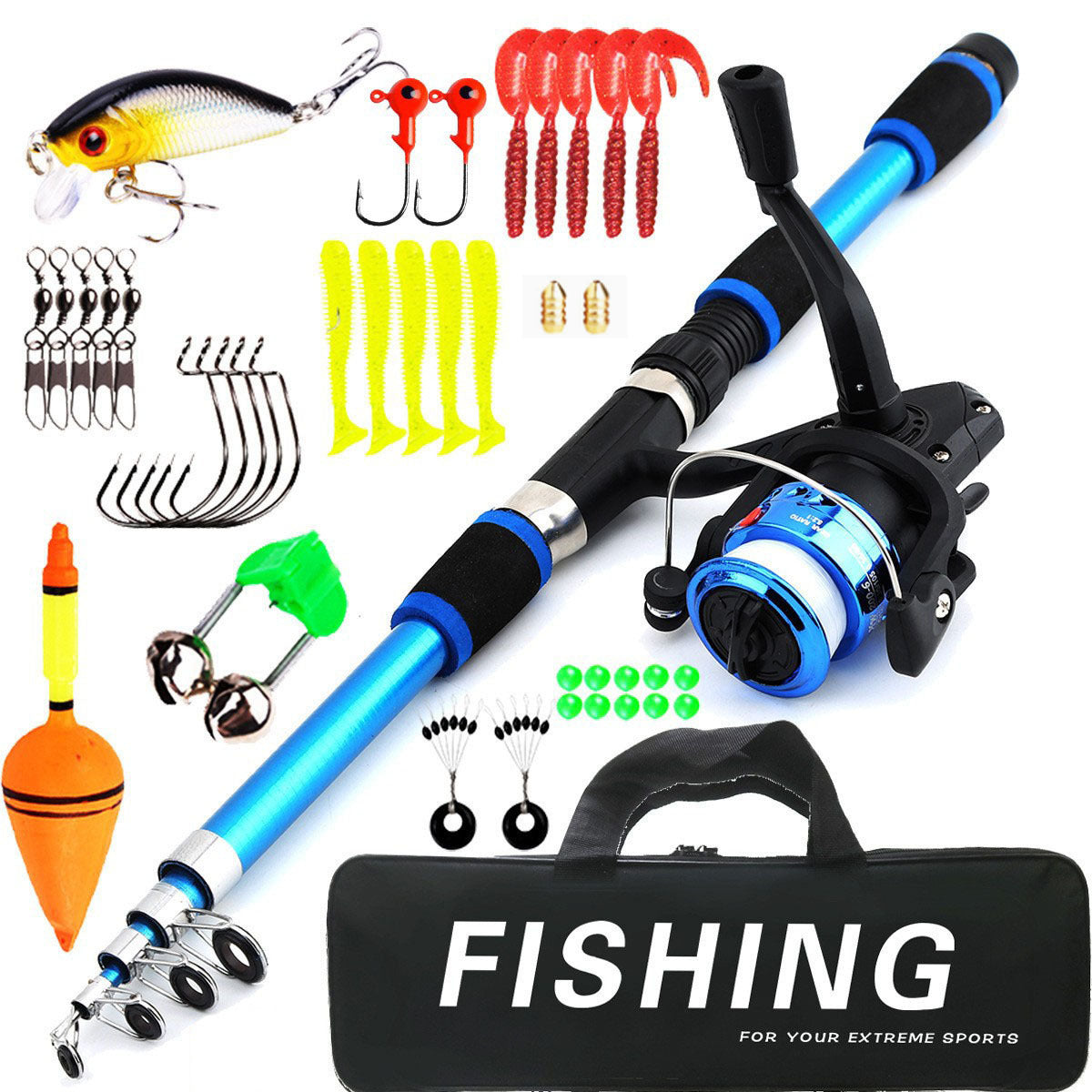 Ultra-short fishing rod wheel set for children