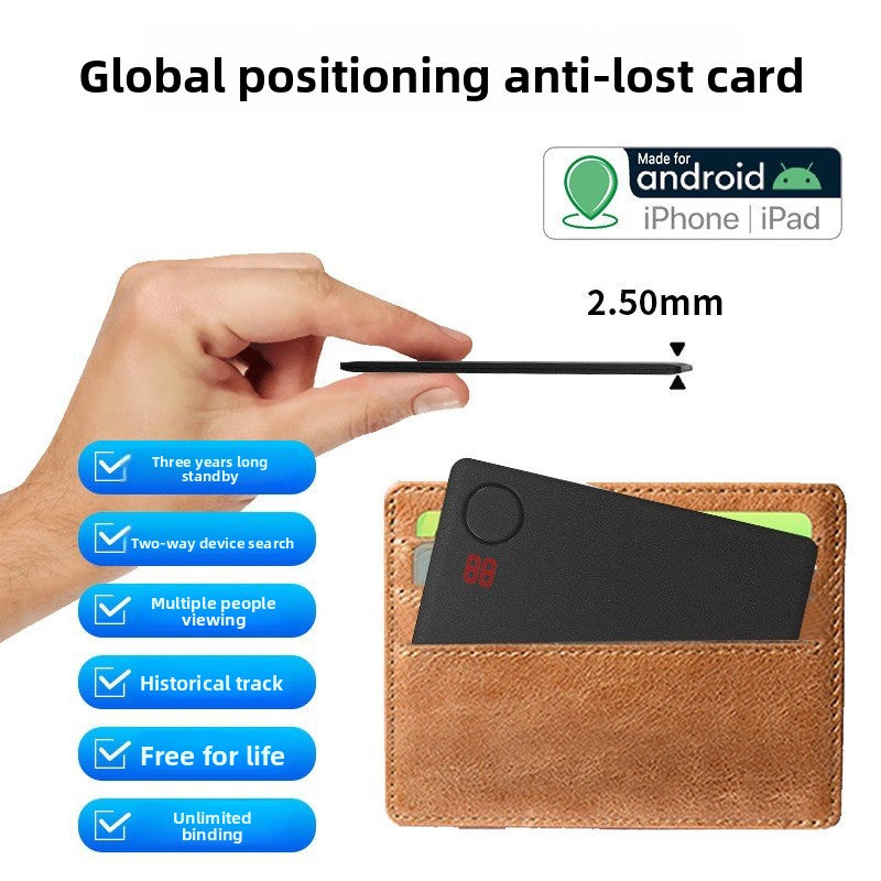 Ultra-Thin Bluetooth GPS Tracker Card