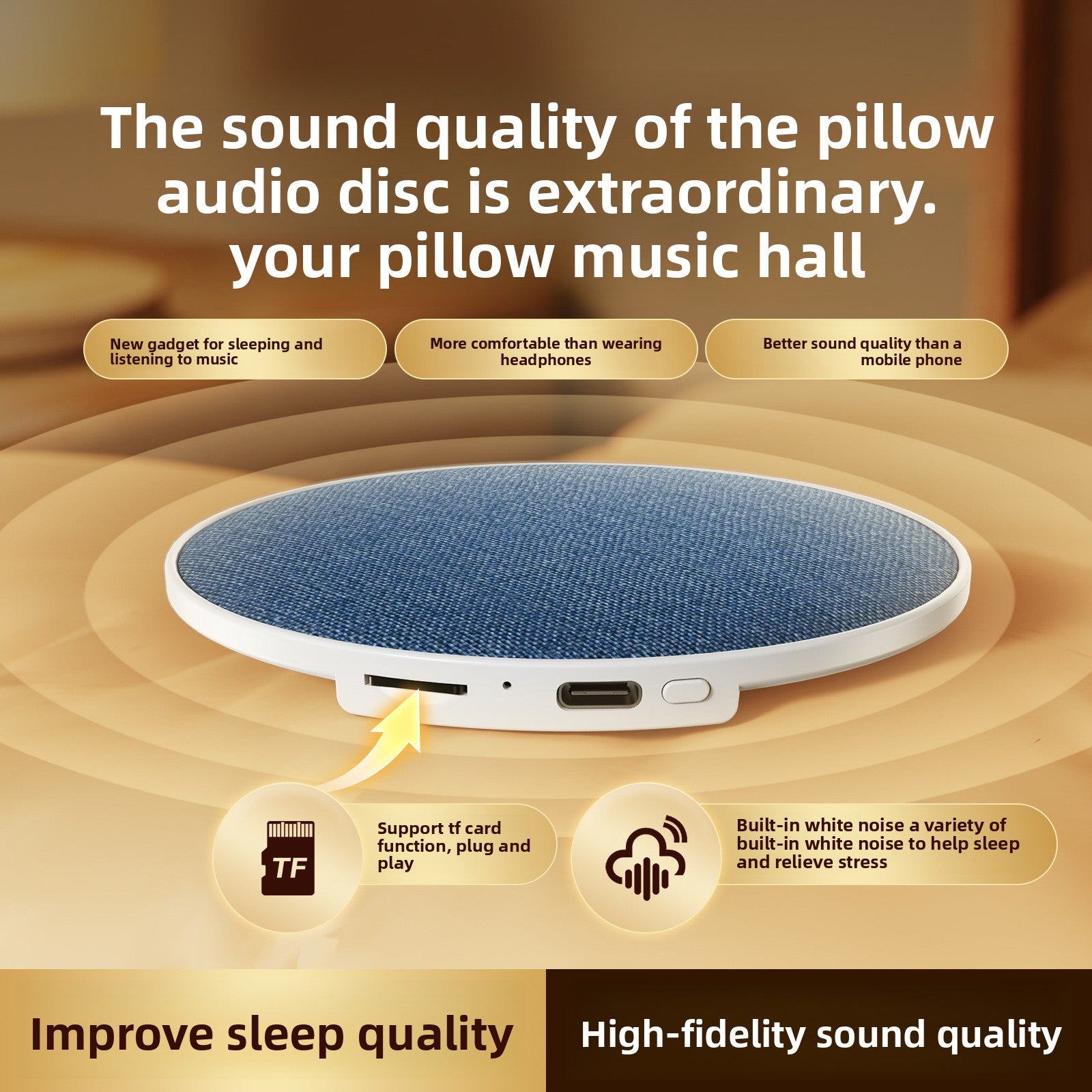 Ultra-Thin Bone Conduction Sleep Sound Machine