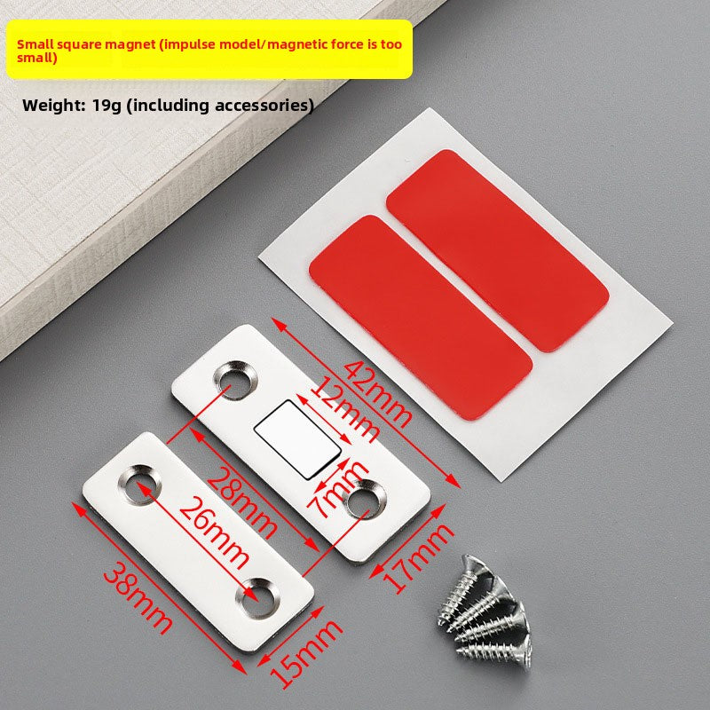 Ultra-thin cabinet door magnetic door closer