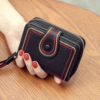 Ultra-Thin Foldable PU Card Holder and Coin Purse