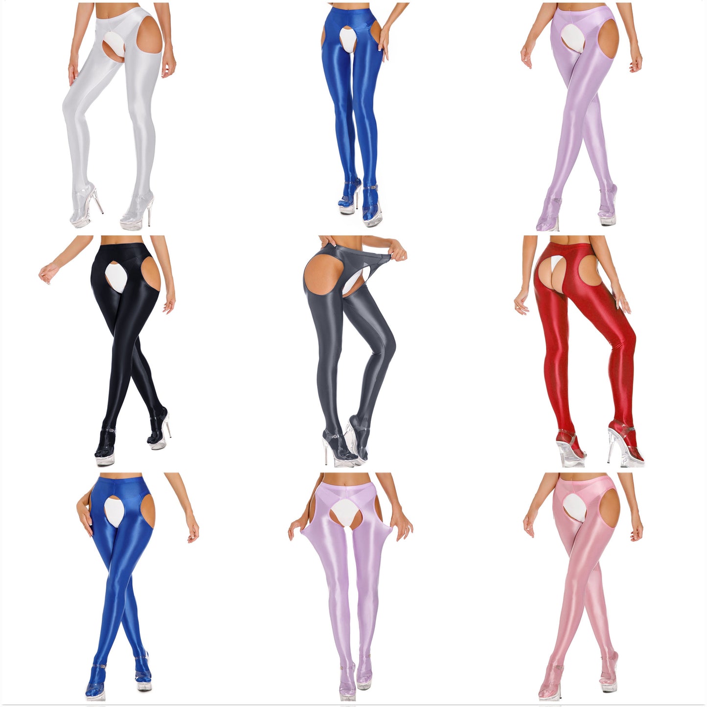 Ultra-Thin Glossy Footed Yoga Leggings