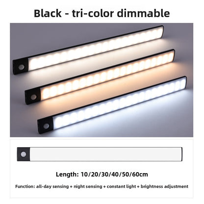 Ultra-Thin Human Body Sensor LED Light Magnetic Rechargeable Wardrobe Strip Light