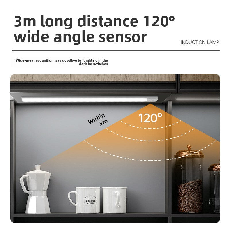 Ultra-Thin Human Body Sensor LED Light Magnetic Rechargeable Wardrobe Strip Light