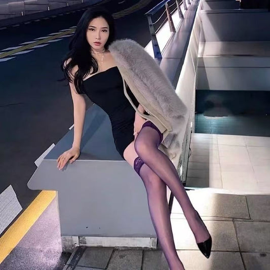 Ultra-Thin Lace Stockings for Women