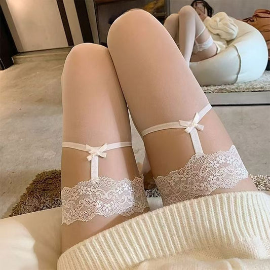 Ultra-Thin Lace Stockings for Women