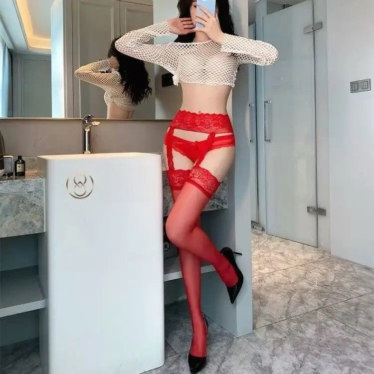 Ultra-Thin Lace Stockings for Women