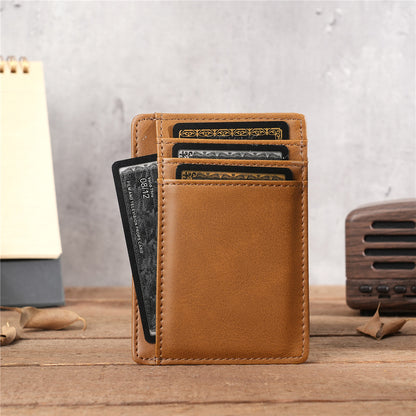 Ultra Thin Laser Engraved PU Leather Card Holder Wallet