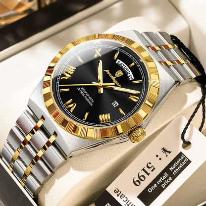 Ultra-Thin Men's Quartz Watch with Calendar and Luminous Display
