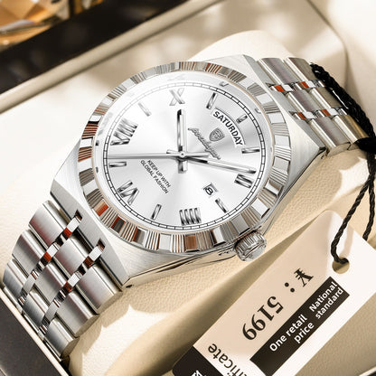 Ultra-Thin Men's Quartz Watch with Calendar and Luminous Display