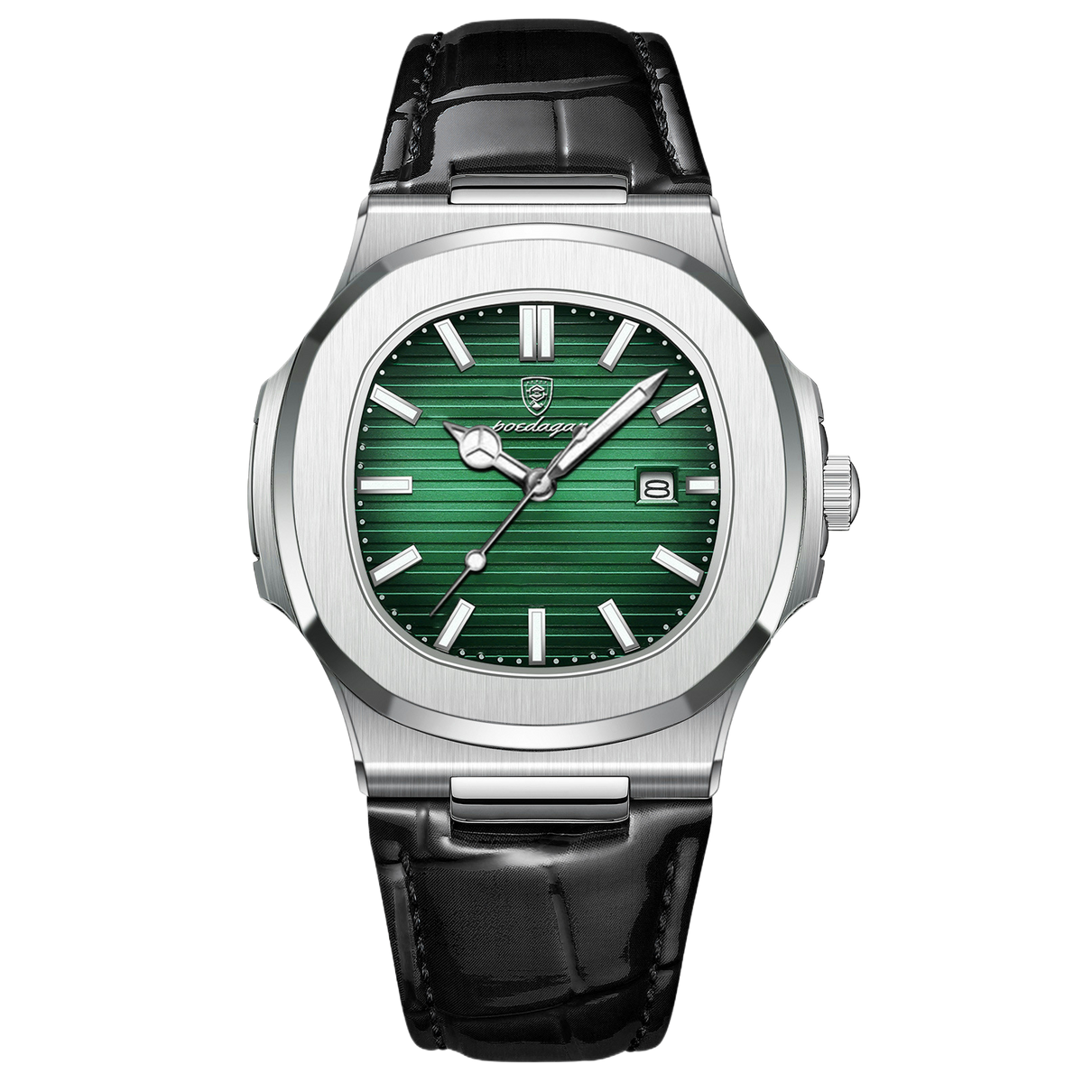 Ultra-Thin Men's Quartz Watch with Leather Strap