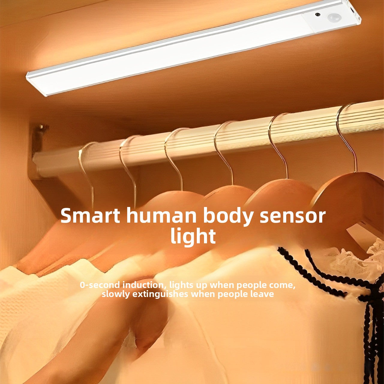 Ultra-Thin Rechargeable LED Cabinet Light with Motion Sensor