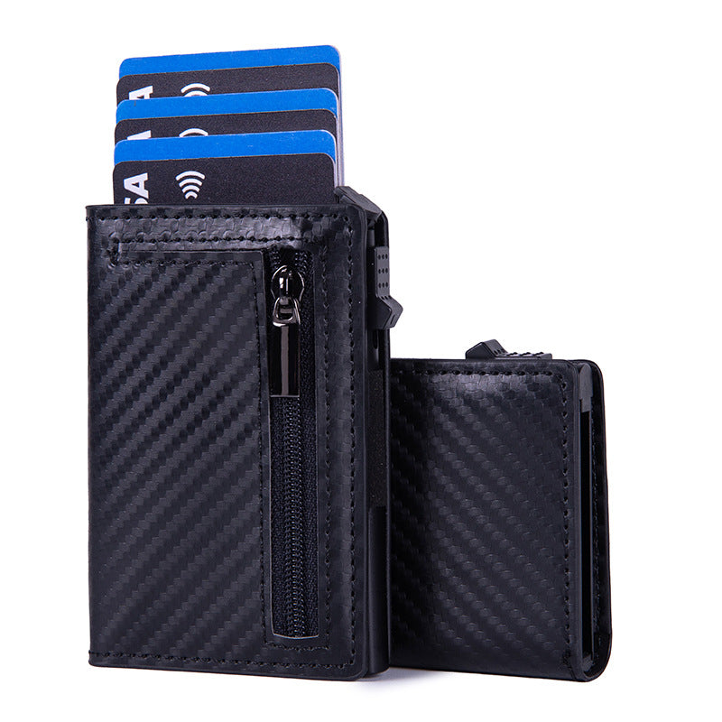 Ultra-thin RFID Protection Automatic Pop-up Wallet