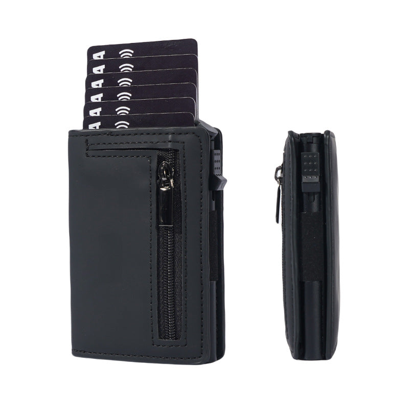 Ultra-thin RFID Protection Automatic Pop-up Wallet