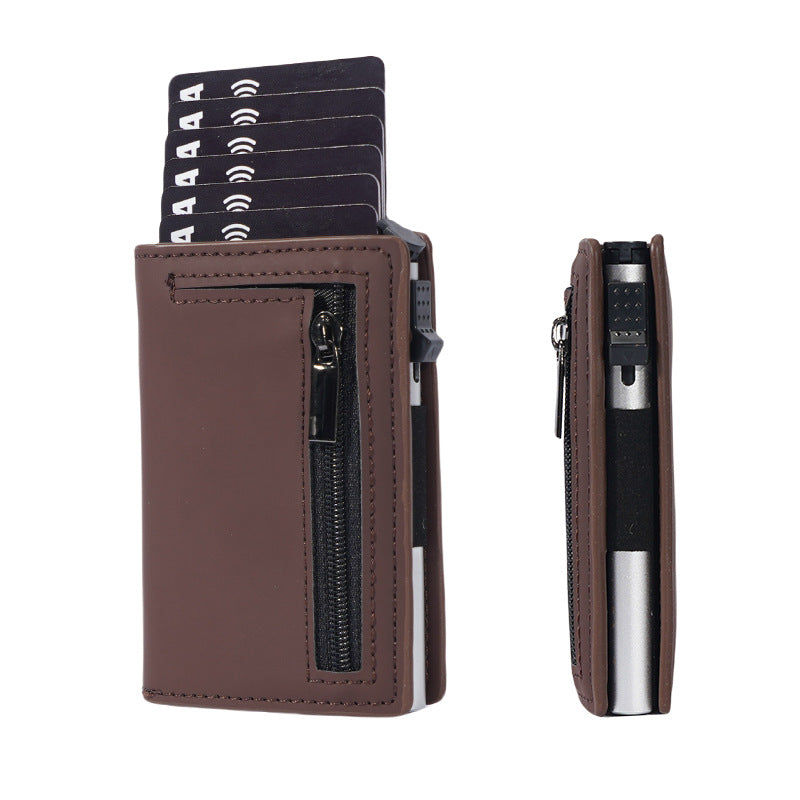 Ultra-thin RFID Protection Automatic Pop-up Wallet