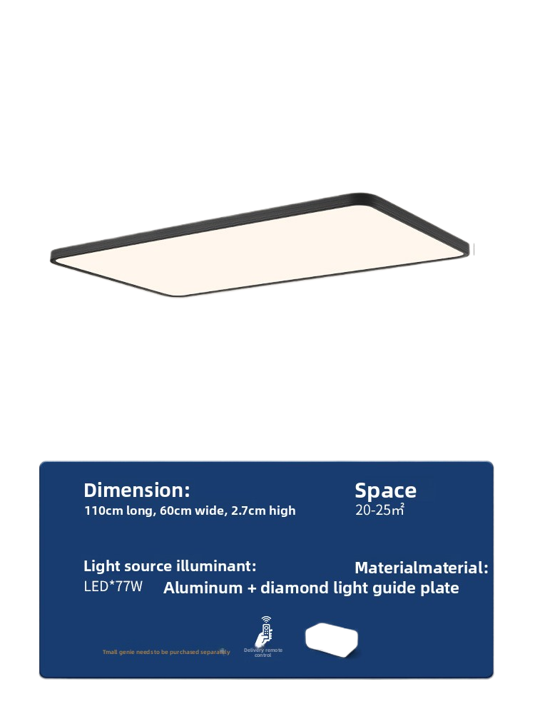 Ultra-Thin Smart Ceiling Lamp with Dimmable Lighting